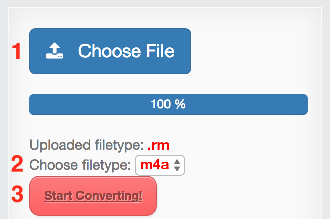 How to convert RM files online to M4A
